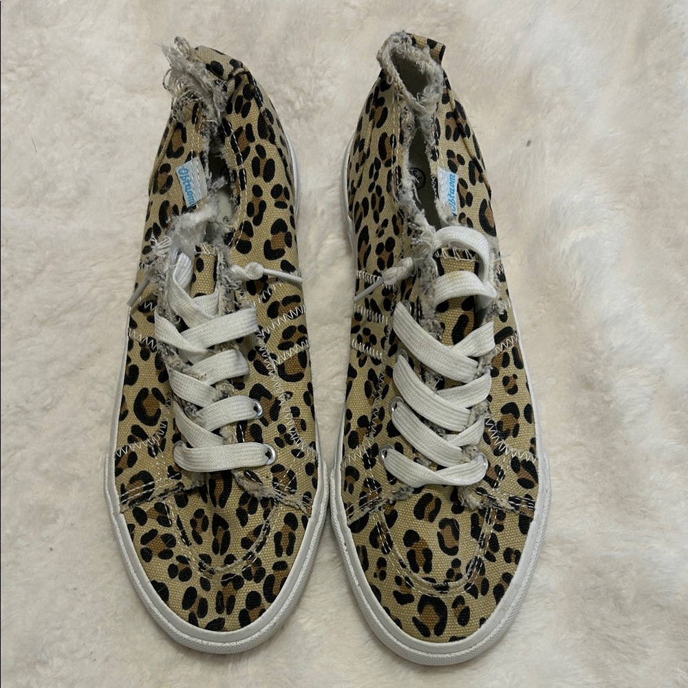 Leopard Print Athletic Shoes
